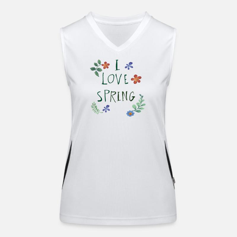 I Love Spring  Funktionelles Kontrast-Tank Top für Frauen