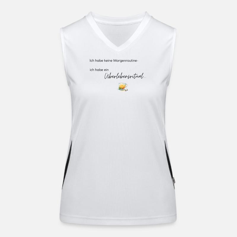 LIEBEVOLL Morgenroutine Tee Funktionelles Kontrast-Tank Top für Frauen
