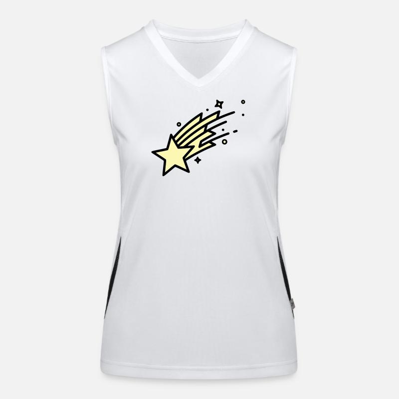  Sternschnuppe Komet Comic Funktionelles Kontrast-Tank Top für Frauen