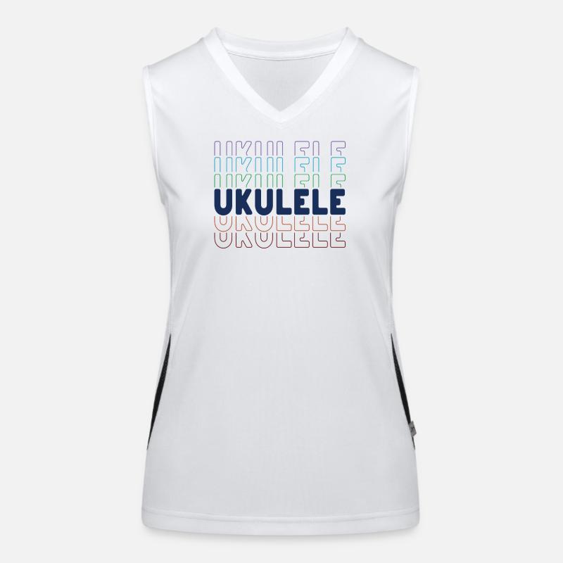 Ukulele typography Women's Functional Contrast Tank Top