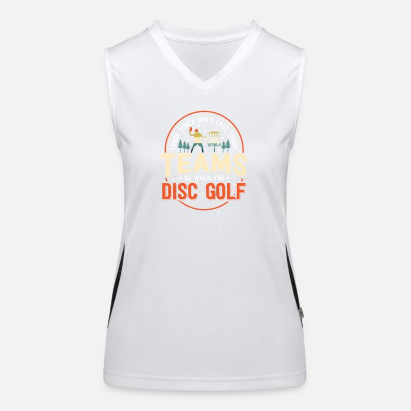 Cadeaux de disc golf Disc Golf Débardeur respirant contrasté Femme