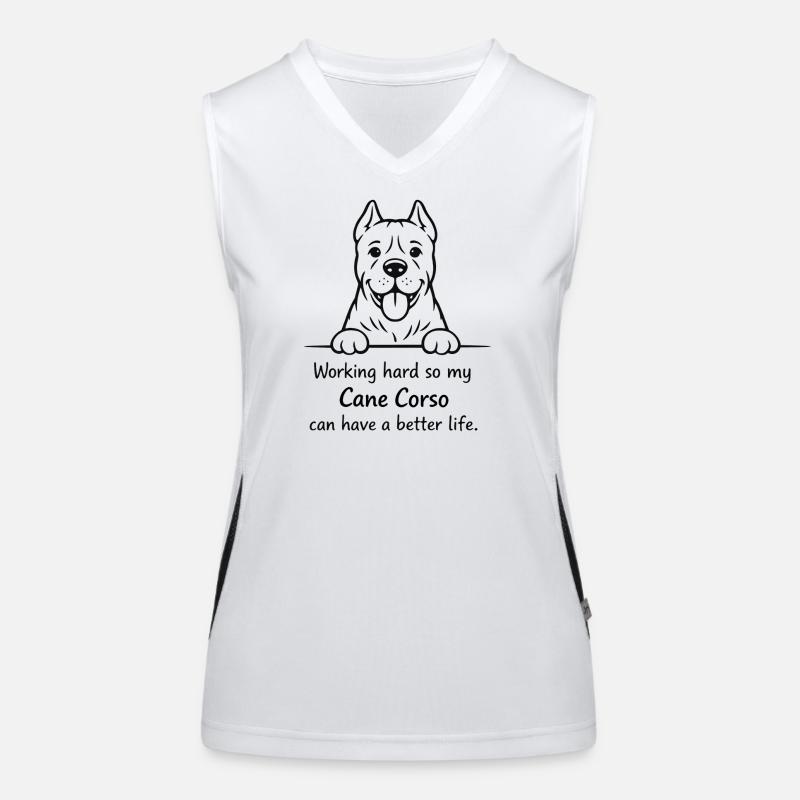 my cane Corso can have a better life Women's Functional Contrast Tank Top