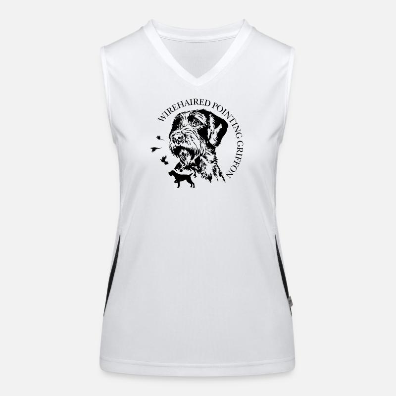 Wirehaired Pointing Griffon Jagdhunde Wilsigns  Funktionelles Kontrast-Tank Top für Frauen