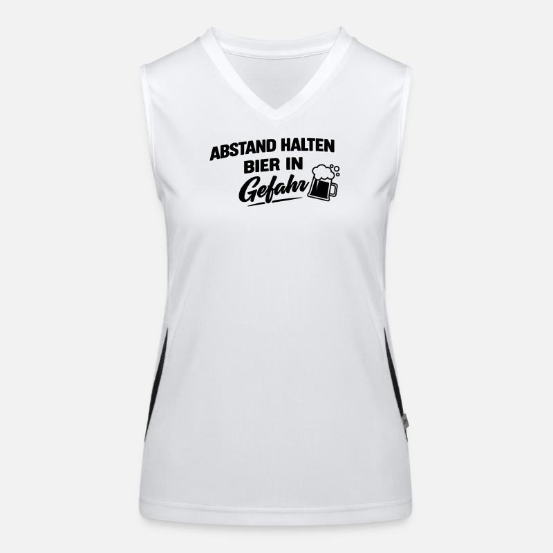Bier in gefahr Funktionelles Kontrast-Tank Top für Frauen
