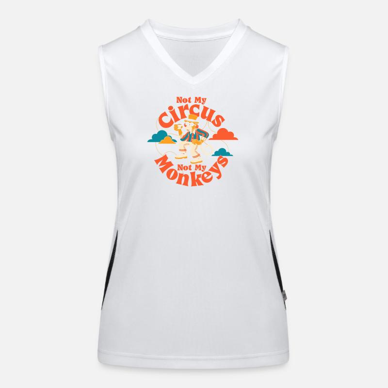 Pas mon cirque, pas mes singes Débardeur respirant contrasté Femme