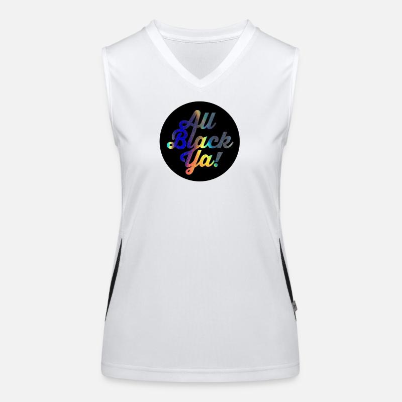 All Black Ya Gradient Script Women's Functional Contrast Tank Top