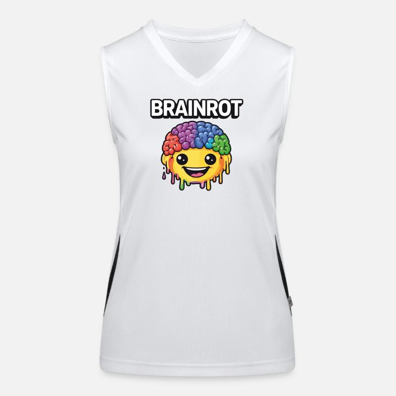 Brainrot Rainbow Smile Funktionelles Kontrast-Tank Top für Frauen