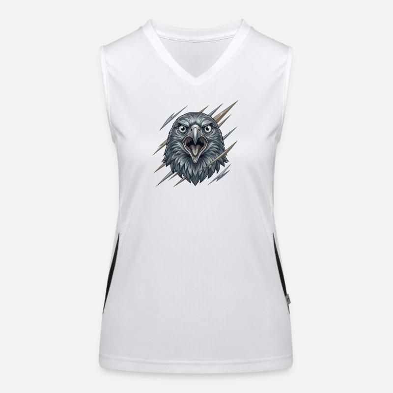 Furious eagle in the storm Women's Functional Contrast Tank Top