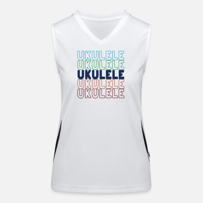 Ukulele typography Women's Functional Contrast Tank Top