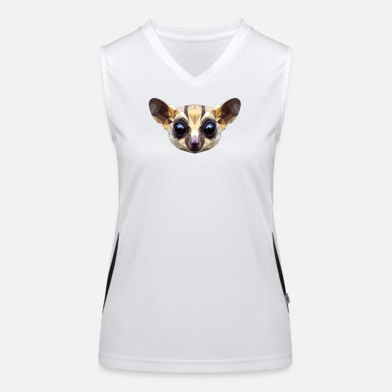 Galago Bush Baby Monkey Galagos Monkey Cute Galago Women's Functional Contrast Tank Top