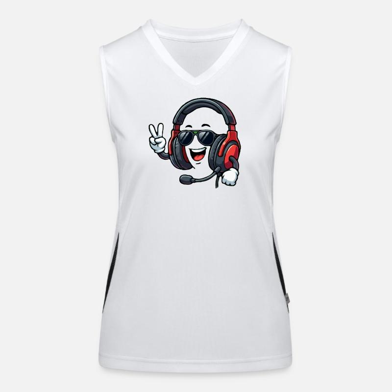 Happy Gaming Headset Women's Functional Contrast Tank Top