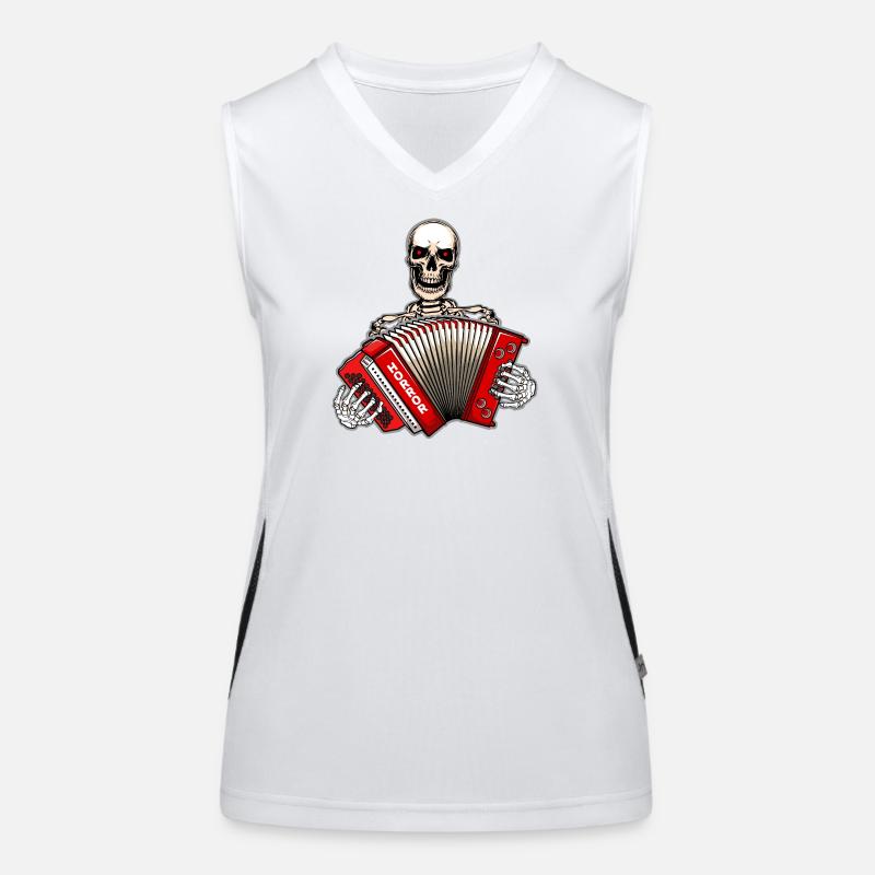 Squelette d’harmonica styrienne Débardeur respirant contrasté Femme