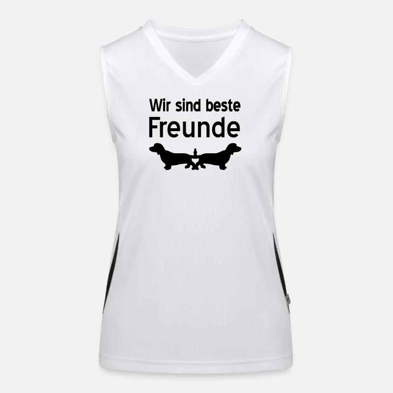 Dachshund Women's Functional Contrast Tank Top