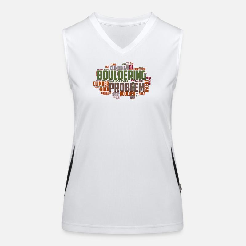 Nuage de mots de Boulder Débardeur respirant contrasté Femme