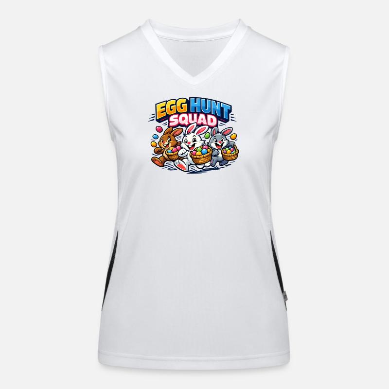 Easter Egg Hunt Squad Easter Bunny Women's Functional Contrast Tank Top