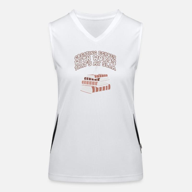 Echoes Through Words Slam Stack Women's Functional Contrast Tank Top