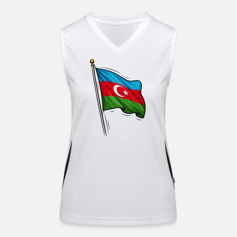 Conception du drapeau de l’Azerbaïdjan Débardeur respirant contrasté Femme