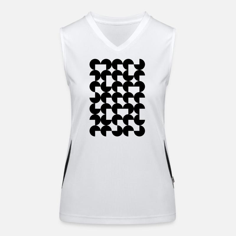circles geometric pattern Women's Functional Contrast Tank Top