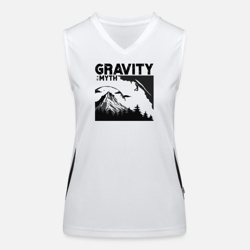 Gravity is a myth Funktionelles Kontrast-Tank Top für Frauen
