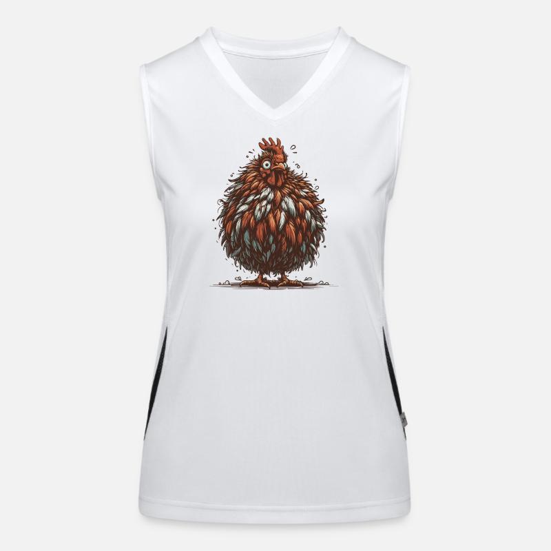 Eggsistential Crisis Funktionelles Kontrast-Tank Top für Frauen