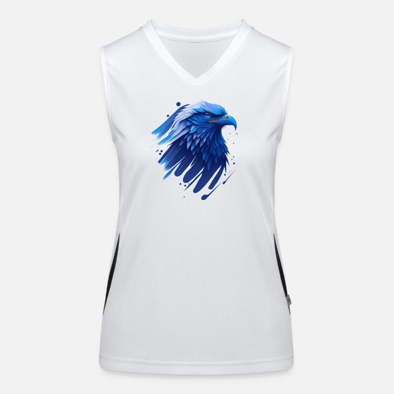 Blauer Adler  Funktionelles Kontrast-Tank Top für Frauen