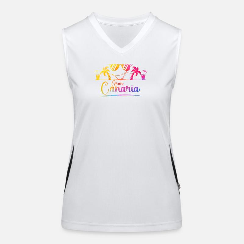 Gran Canaria Beach Rainbow Women's Functional Contrast Tank Top