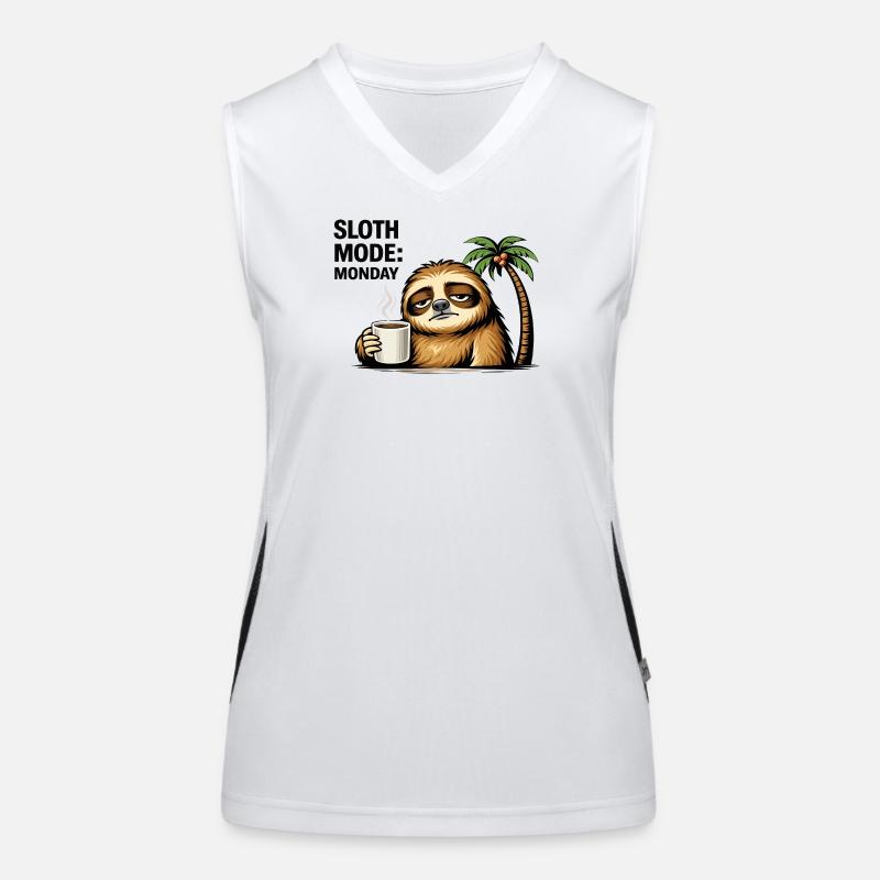 Sloth Mode Monday Coffee Women's Functional Contrast Tank Top