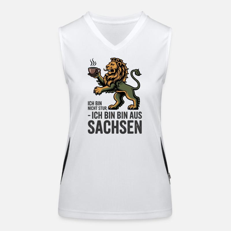  Ich Bin Nicht Stur Ich Bin Bin Aus Sachsen Funktionelles Kontrast-Tank Top für Frauen