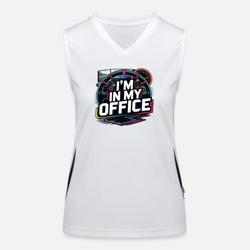 Ich bin in meinem Büro Funktionelles Kontrast-Tank Top für Frauen