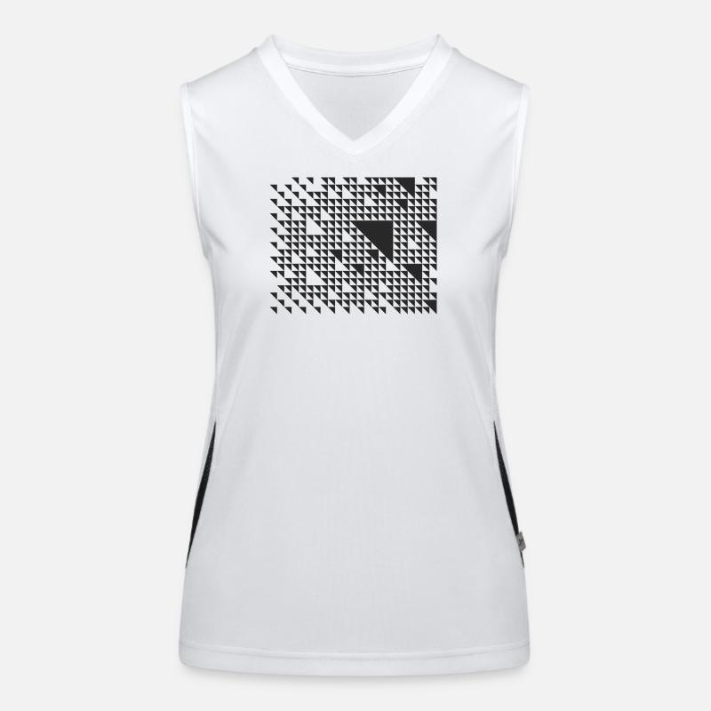 geometric triangles pattern design Women's Functional Contrast Tank Top