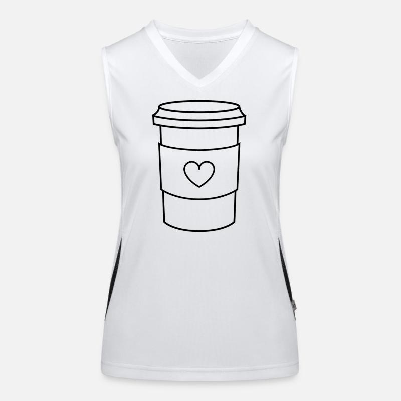 Kaffeetasse Funktionelles Kontrast-Tank Top für Frauen