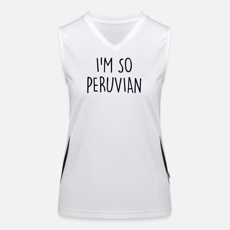 I'm so Peruvian Peru Funktionelles Kontrast-Tank Top für Frauen