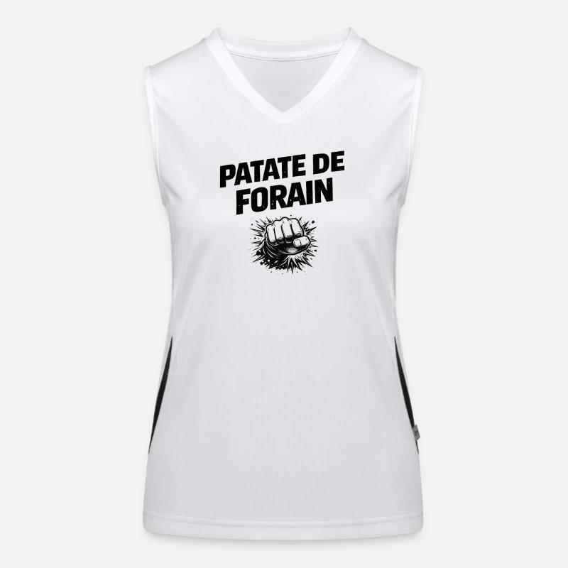 Patate de forain – humour expression gitans Débardeur respirant contrasté Femme