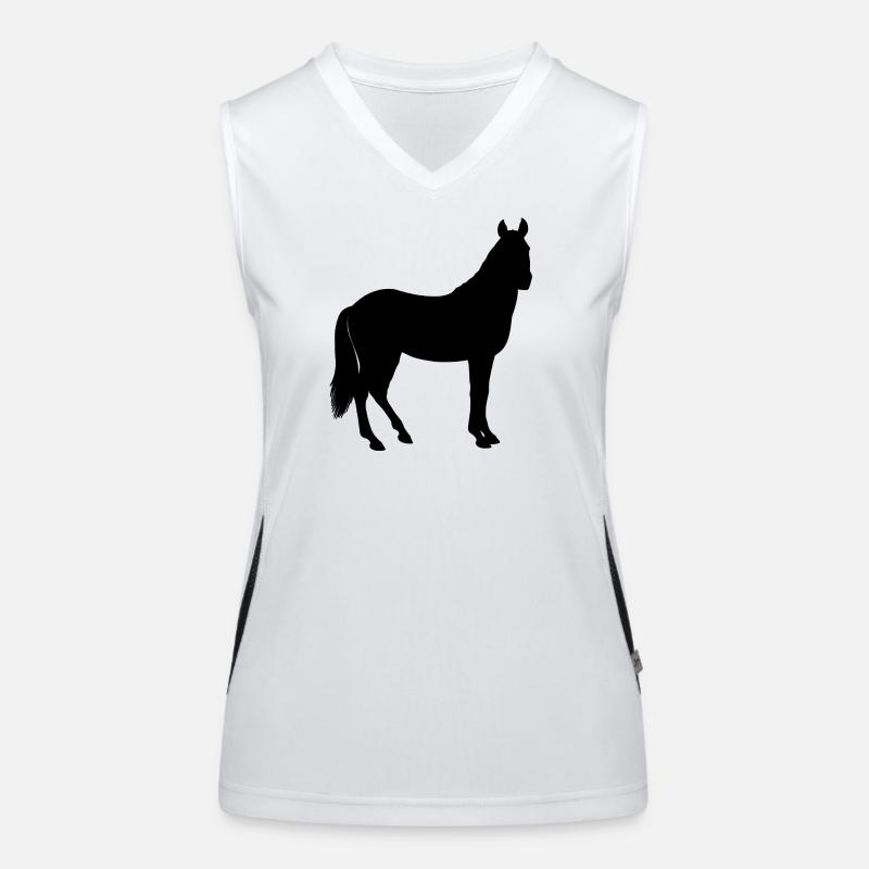 Pferd Funktionelles Kontrast-Tank Top für Frauen