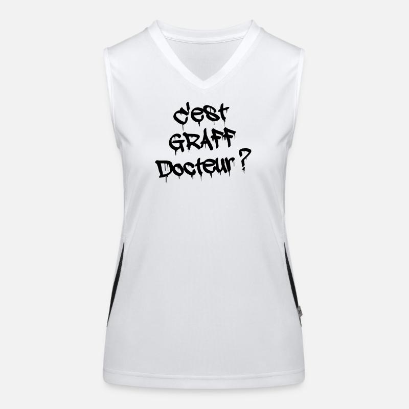 IST ES GRAFFITI, DOKTOR? Funktionelles Kontrast-Tank Top für Frauen