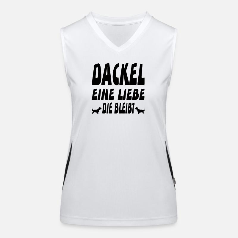 Dackel Funktionelles Kontrast-Tank Top für Frauen