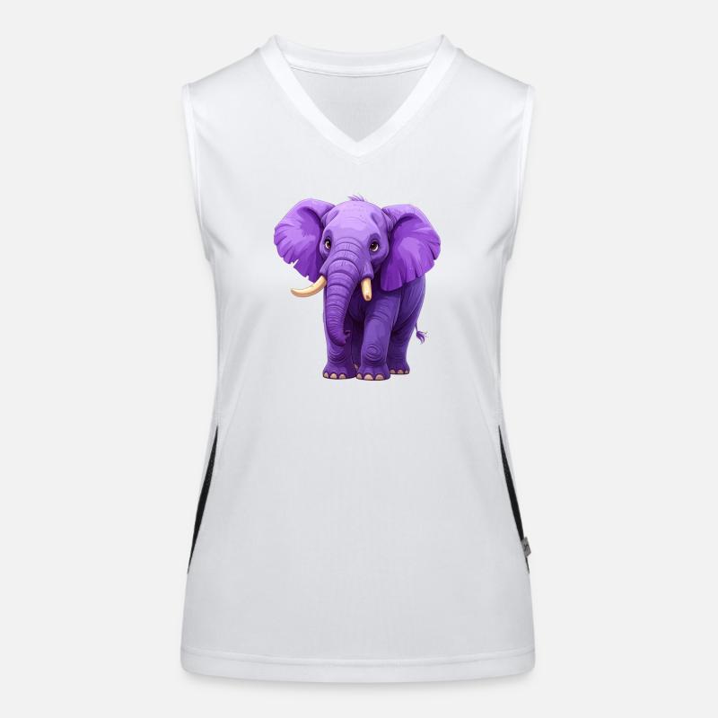 éléphant violet Débardeur respirant contrasté Femme
