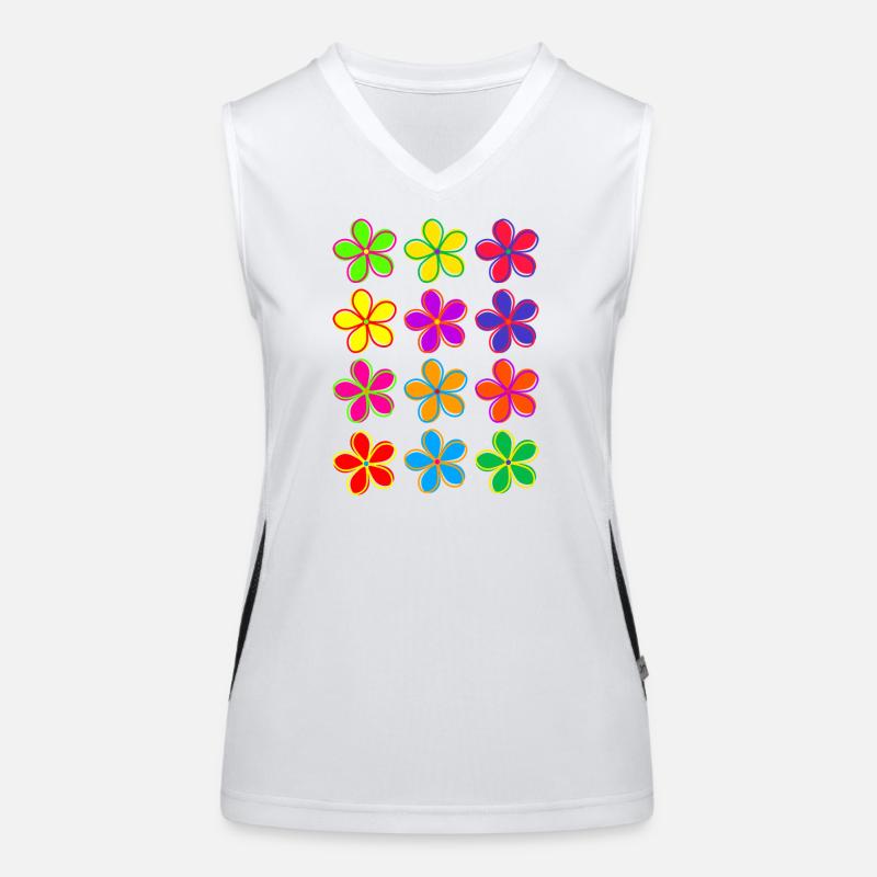 Gänseblümchen-Blumen Funktionelles Kontrast-Tank Top für Frauen