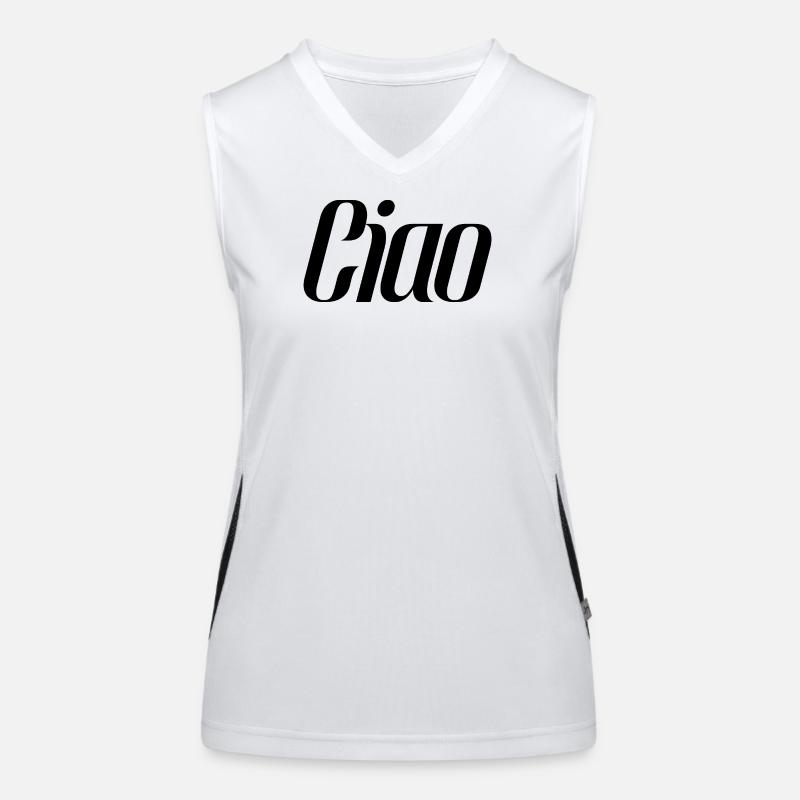 Ciao Italy Saying – Conception typographique minimaliste Débardeur respirant contrasté Femme