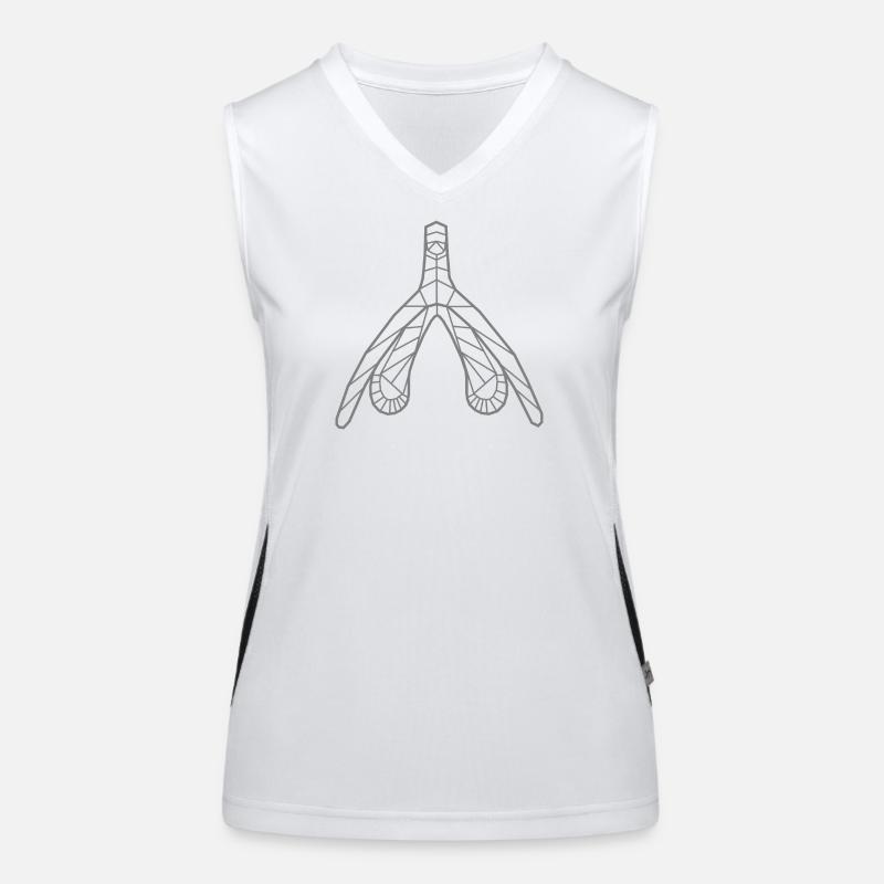 Klitoris_grau Funktionelles Kontrast-Tank Top für Frauen