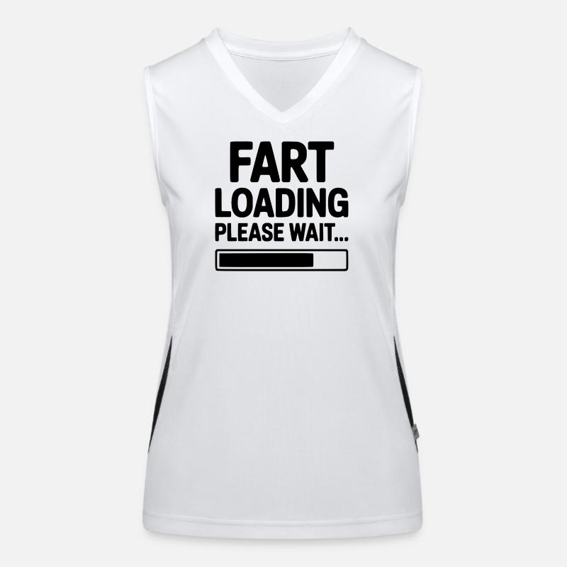 Fart Loading Please Wait... Women's Functional Contrast Tank Top