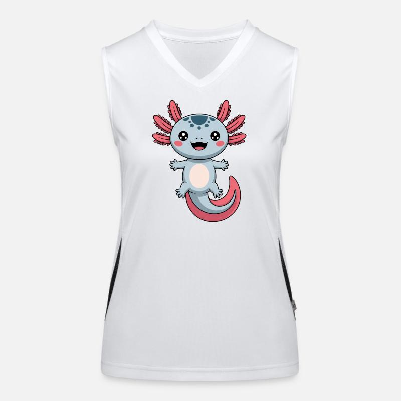 Axolotl Süß Comic Funktionelles Kontrast-Tank Top für Frauen