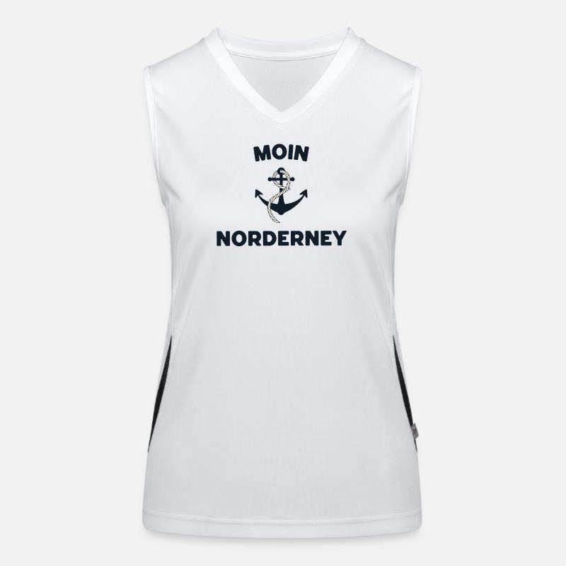 Moin Norderney – Conception d’ancres maritimes Débardeur respirant contrasté Femme