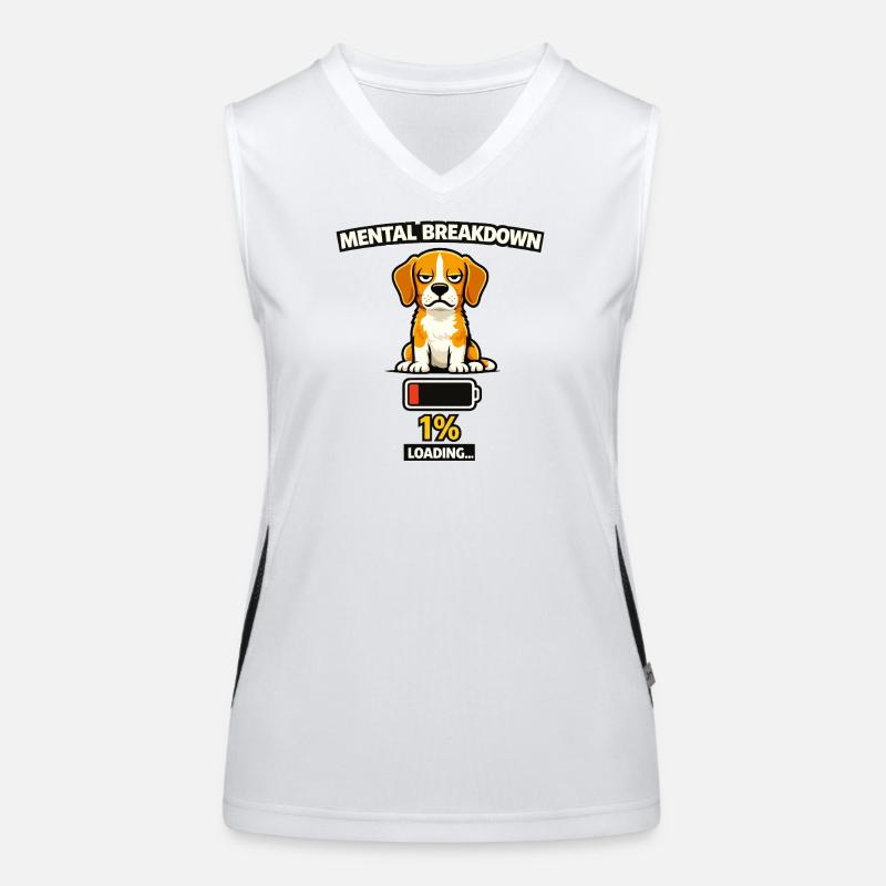 Effondrement mental du Beagle Loading Débardeur respirant contrasté Femme