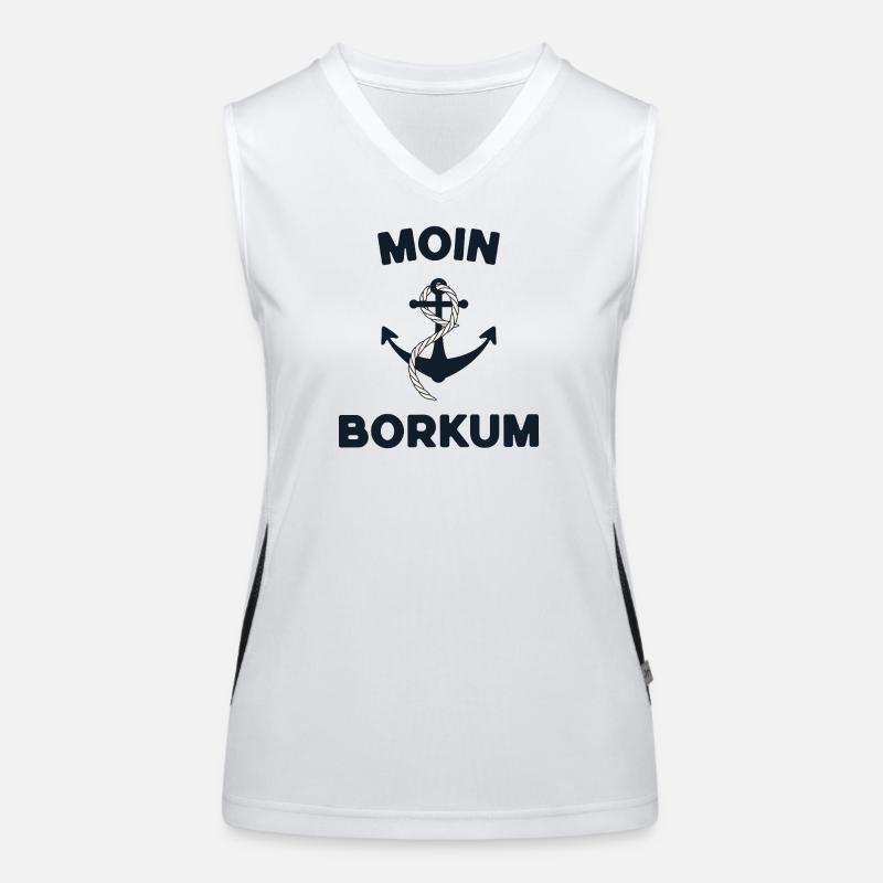 Moin Borkum – Conception d’ancres maritimes Débardeur respirant contrasté Femme