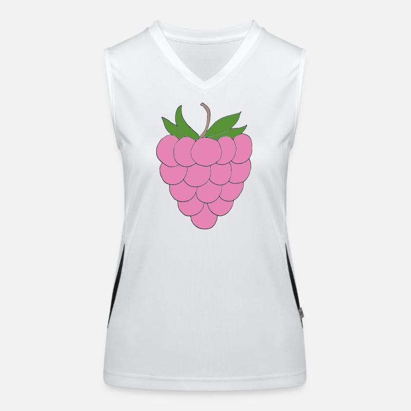 Rosa Himbeer-Illustration Funktionelles Kontrast-Tank Top für Frauen