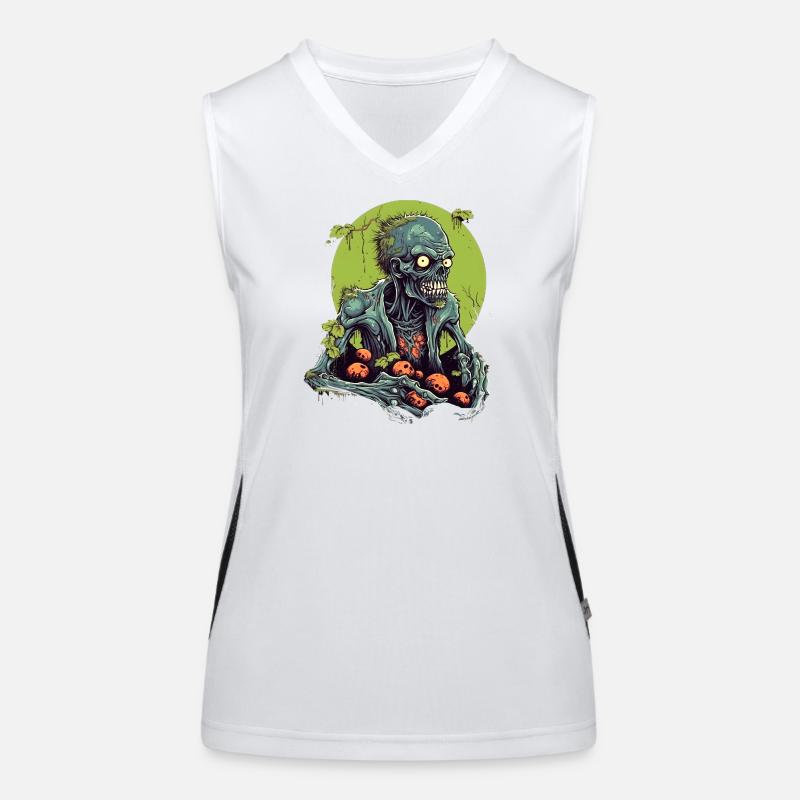 Halloween - Zombie - Horror - Witch Women's Functional Contrast Tank Top