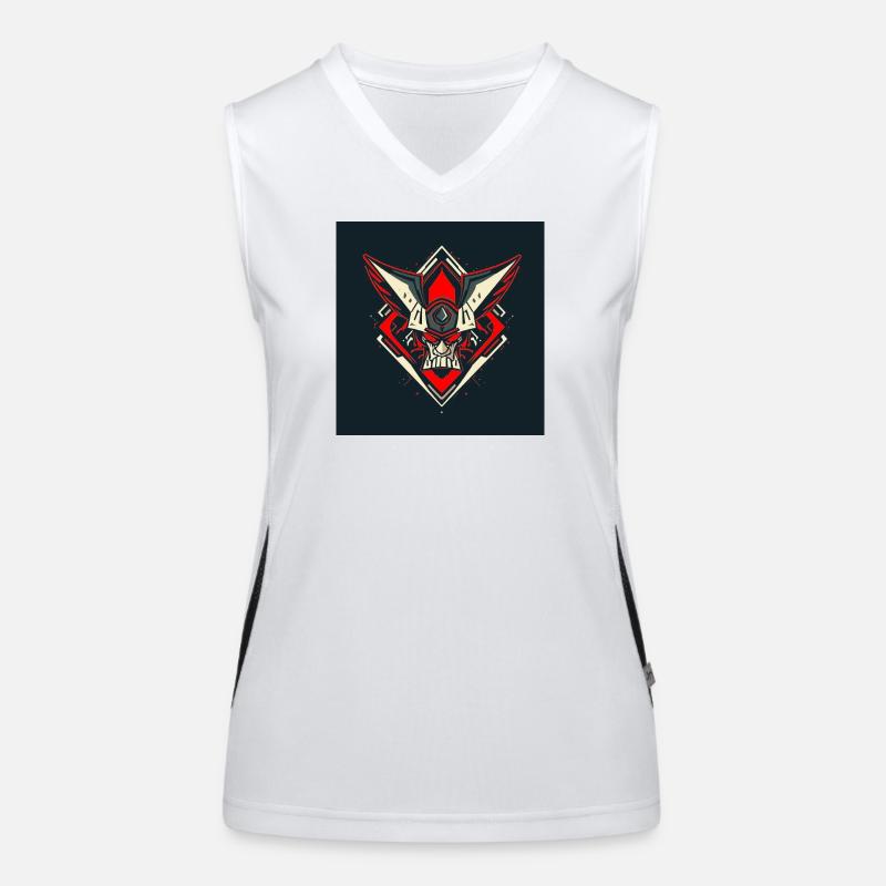 Schädel-Krieger-Emblem Funktionelles Kontrast-Tank Top für Frauen