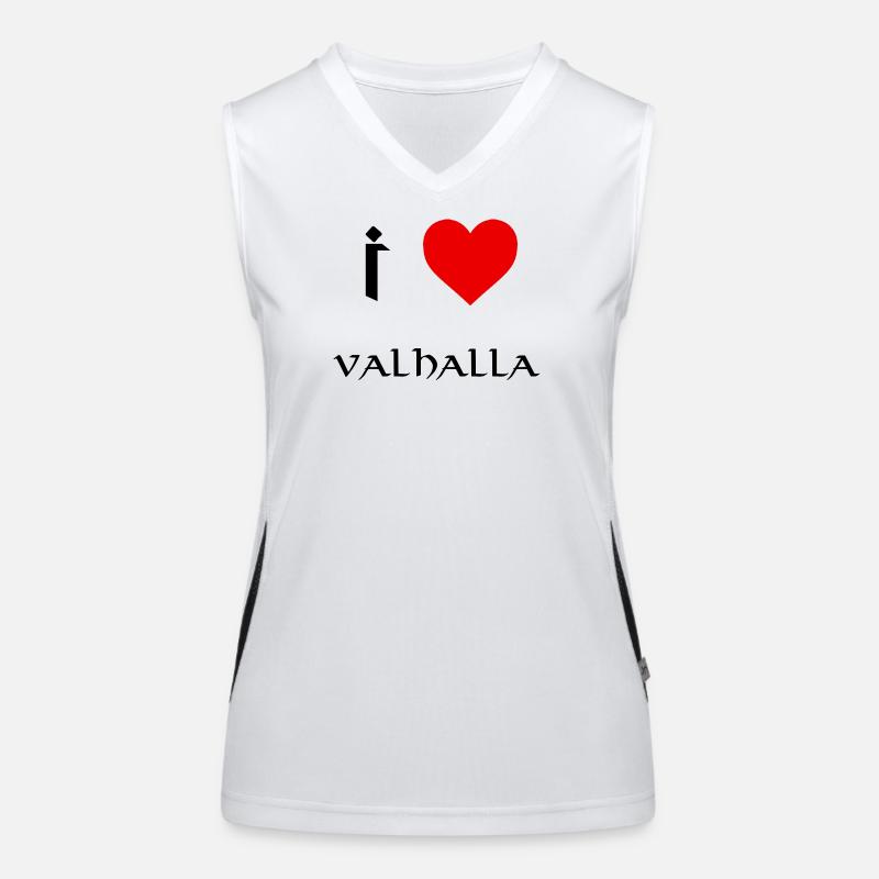 I love Valhalla Women's Functional Contrast Tank Top