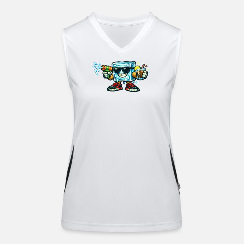 Eisblock-Sommerspritzer Funktionelles Kontrast-Tank Top für Frauen